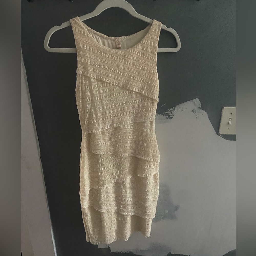 Bailey 44 Mini Dress Lace, Bandage Cream Sz XS Used